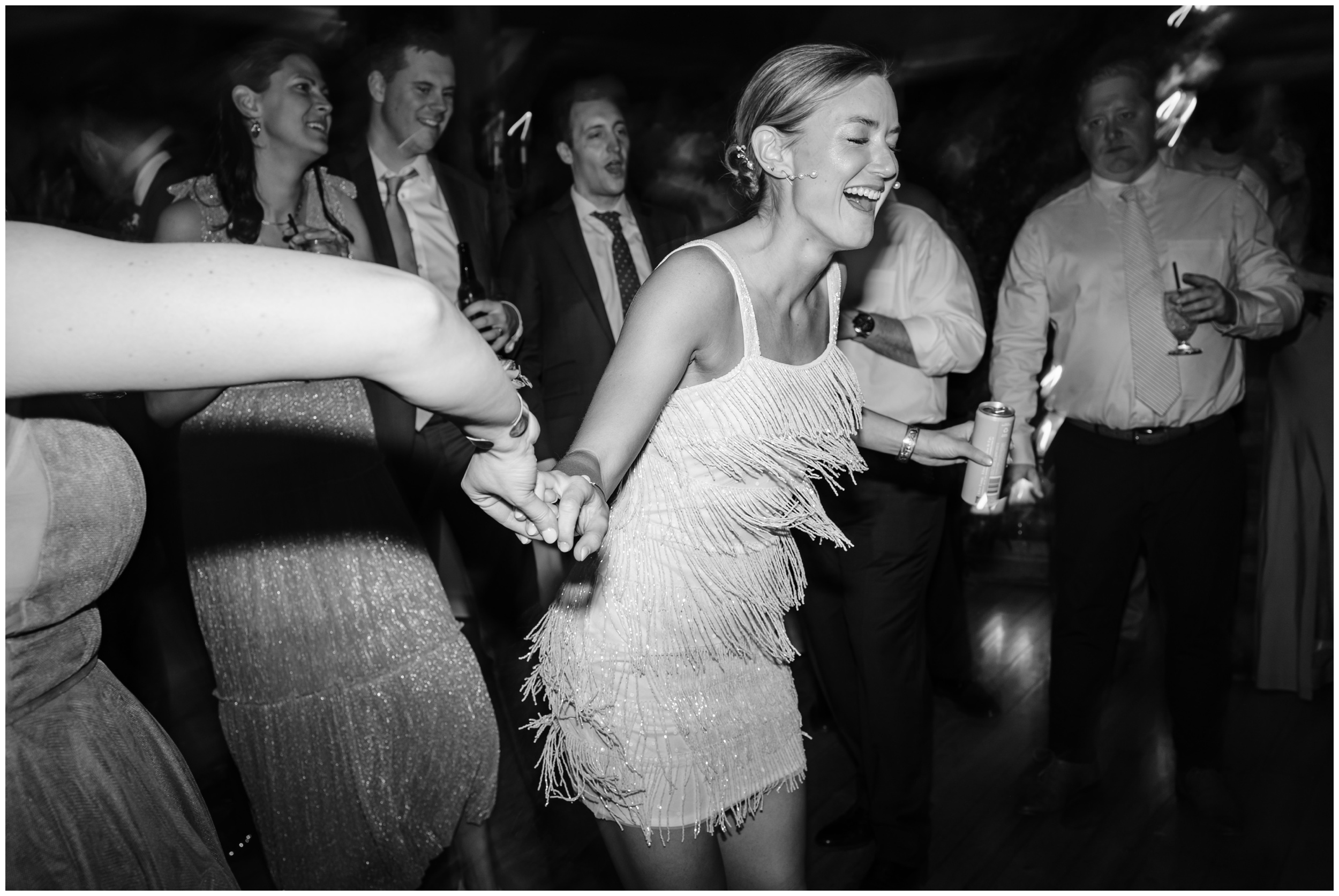 bride dances during wedding reception at red lion inn